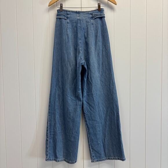 Y2K Guess Womens Skater Wide Leg Grunge Boho Indie Belted Jeans Size 26 USA Soft - Picture 5 of 9